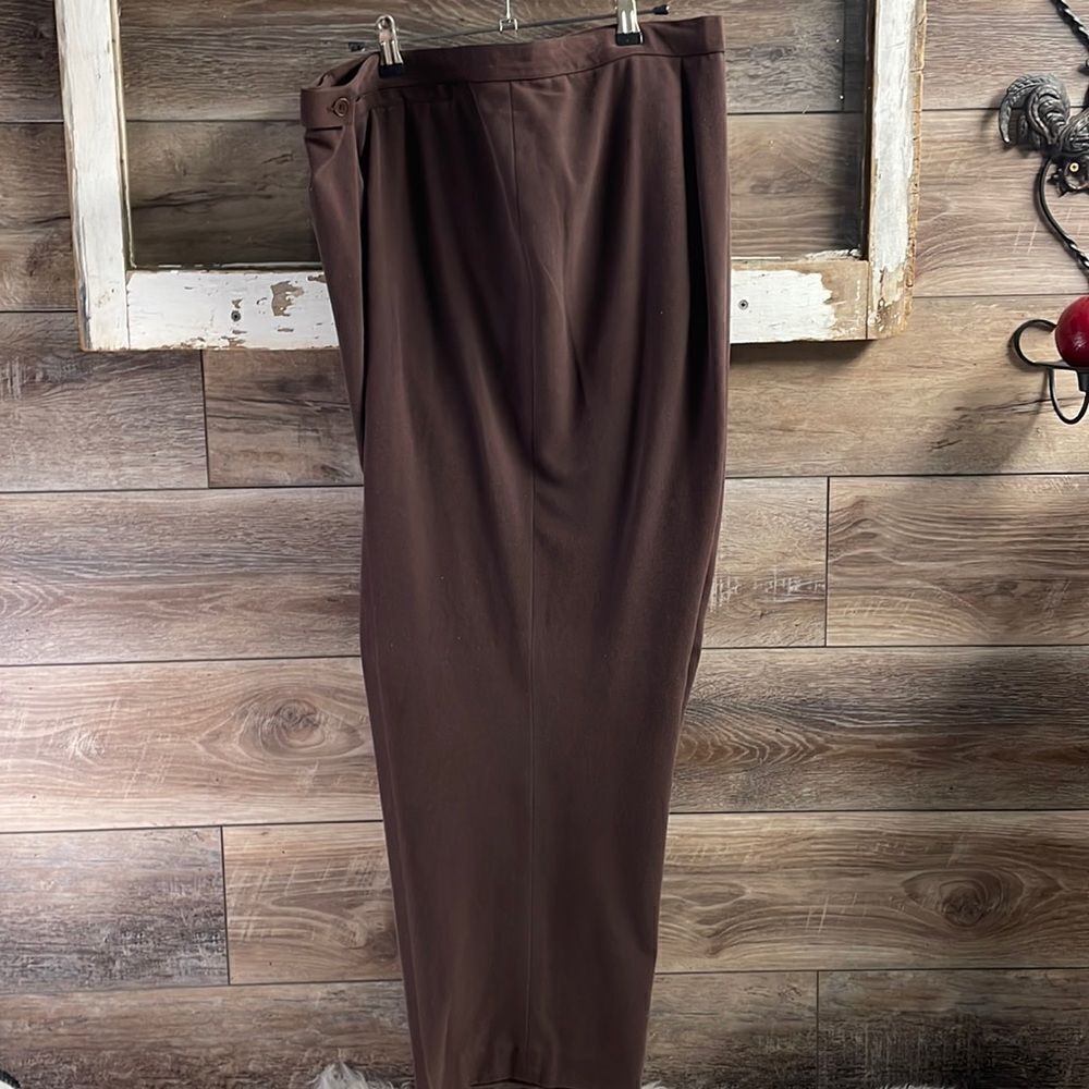 Covington Women Stretch Dress Pants, 24WP, Chocolate Brown